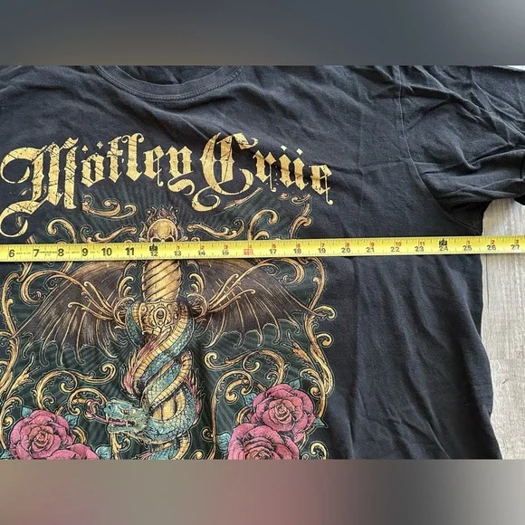 Motley Crue Exquisite‎ Dagger T-Shirt Black Size 2XL XXL Black Band - Picture 6 of 7